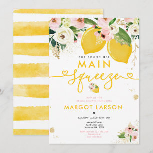 Lemon Möhippa Blommigt Lemon Main Squeeze Inbjudningar