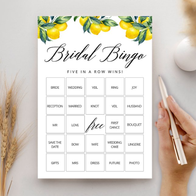 Lemon-Möhippa för Bingo-spelkort Inbjudningar (Skapare uppladdad)