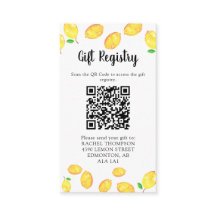 Lemon Möhippa Gift Registry QR-kod