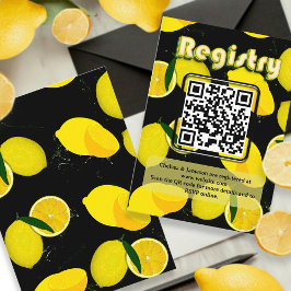 Lemon Möhippa QR Code Black Gult Registry Tilläggskort