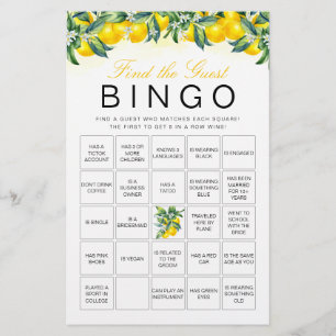 Lemon-Möhippans jokertecken för gästbingo