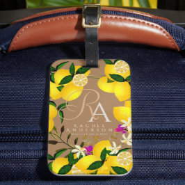 Lemon Monogram Brown Bagagebricka