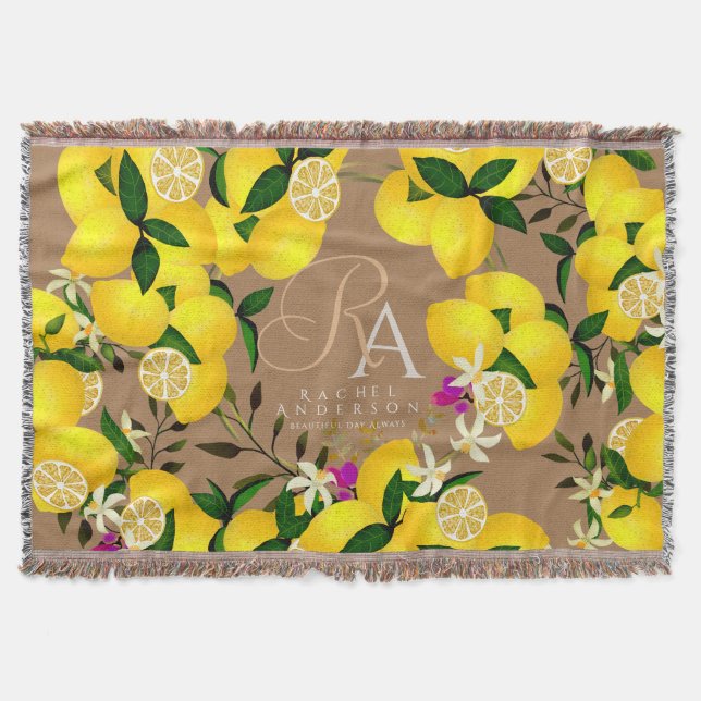 Lemon Monogram Brown Filt (Framsidan)