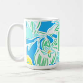 Lemon Monogram Preppy Coffee Mugg