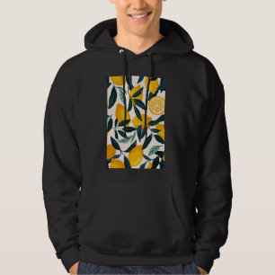 Lemon Mönster Art Minimalistisk frukt 1 Hoodie