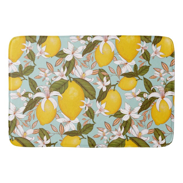 Lemon Mönster Badrumsmatta (Framsidan)
