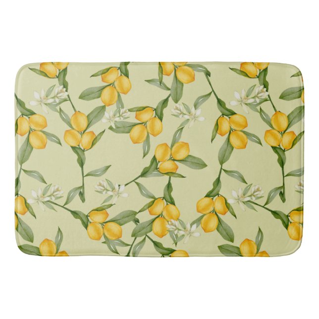 Lemon Mönster Bath Mat Badrumsmatta (Framsidan)