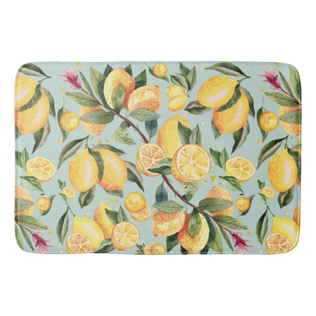 Lemon Mönster Bath Mat Badrumsmatta (Framsidan)