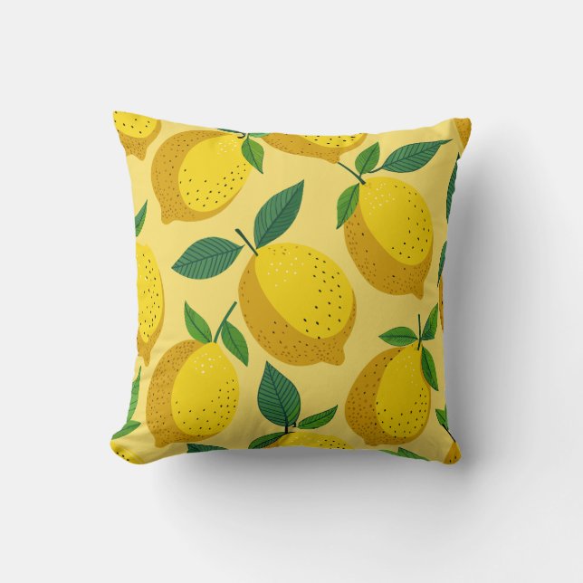 Lemon, mönster bilder kudde (Framsida)