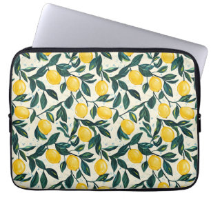 Lemon-mönster för Bright Gult Laptop Fodral