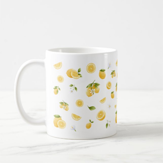 Lemon Mönster Kaffemugg (Vänster)