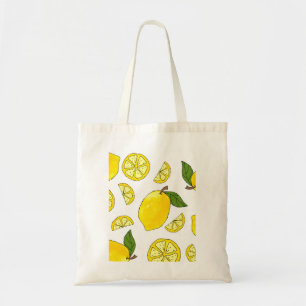 Lemon Mönster Kitchen Artwork Lemon Mönster Fruit Tygkasse