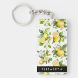 Lemon Mönster, Lemon Flowers, Löv, ditt namn