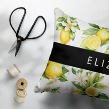 Lemon Mönster, Lemon Flowers, Löv, ditt namn