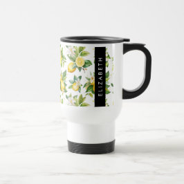 Lemon Mönster, Lemon Flowers, Löv, ditt namn Resemugg