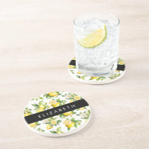 Lemon Mönster, Lemon Flowers, Löv, ditt namn