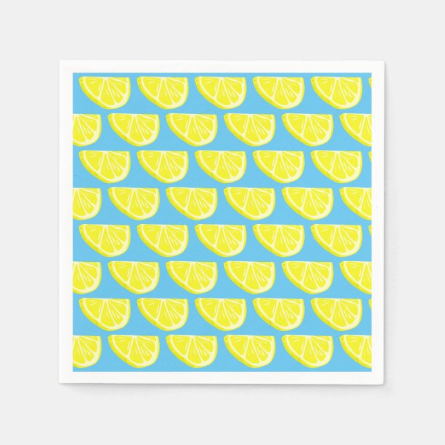 Lemon Mönster Papper Plate Pappersservett (Framsidan)