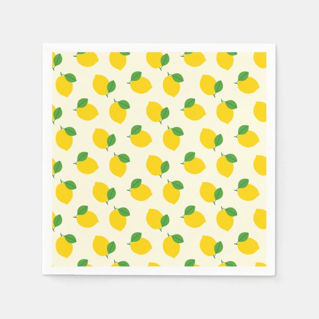 Lemon Mönster Pappersservett (Framsidan)