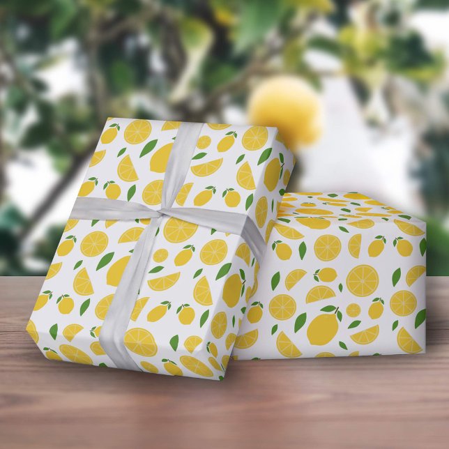 Lemon Mönster Presentpapper (Lemon Pattern Wrapping Paper)