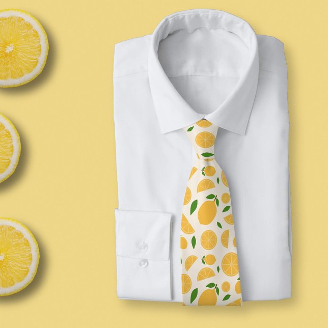 Lemon Mönster Slips (Lemon Pattern Neck Tie)