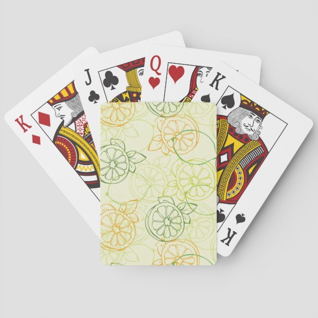 Lemon Mönster Spel Kort (Baksidan)