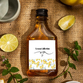 Lemon Mönster Spritflaskor Etikett