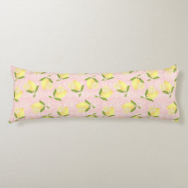Lemon Motif Peach Kroppskudde