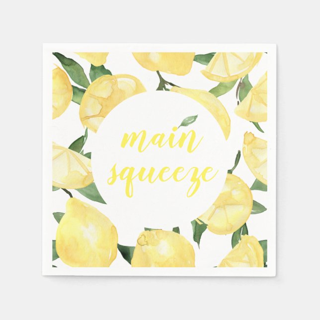 Lemon Napkins Main Squeeze Möhippa Pappersservett (Framsidan)