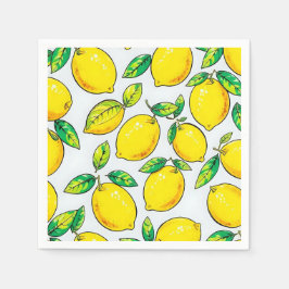 lemon napkins pappersservett