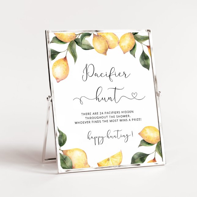 Lemon Nappar jagar babyduschspel Poster (Skapare uppladdad)