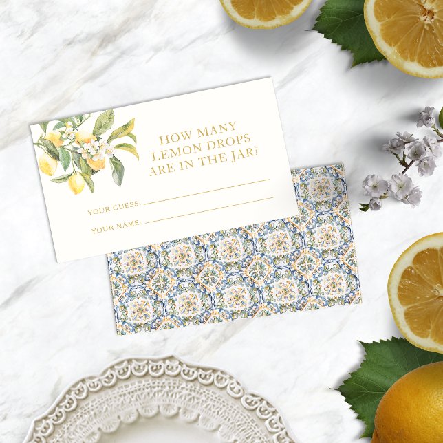 Lemon-nedringskort Placeringskort (Lemon Drop Card
)