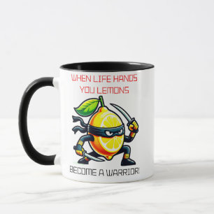 Lemon Ninja Warrior med Swords Mugg