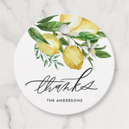 Lemon och Blommar Bröllop Tack Gåvor Etiketter