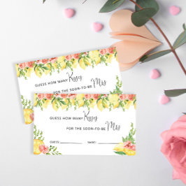 Lemon och Blommigt gissar hur många Kisses-spel Tilläggskort