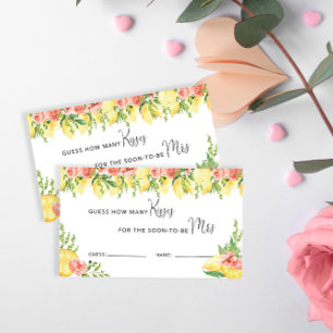 Lemon och Blommigt gissar hur många Kisses-spel Tilläggskort