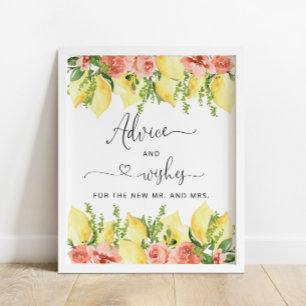 Lemon- och blomsterrådgivning för stam och trädgår poster