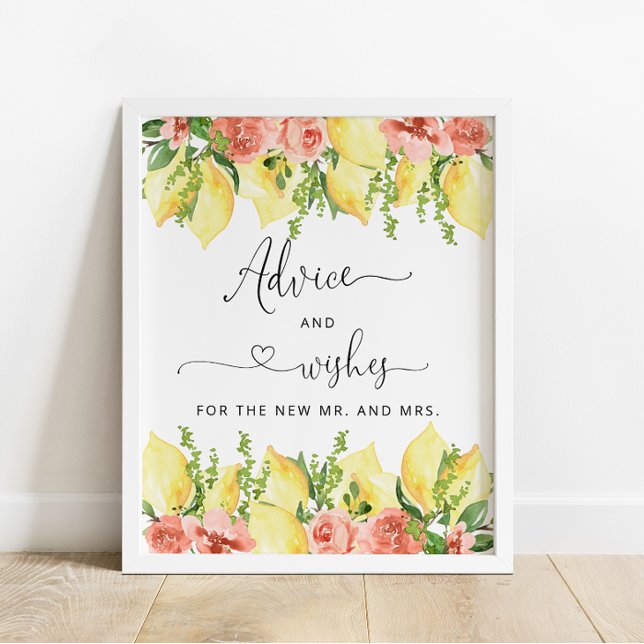 Lemon- och blomsterrådgivning för stam och trädgår poster (Skapare uppladdad)