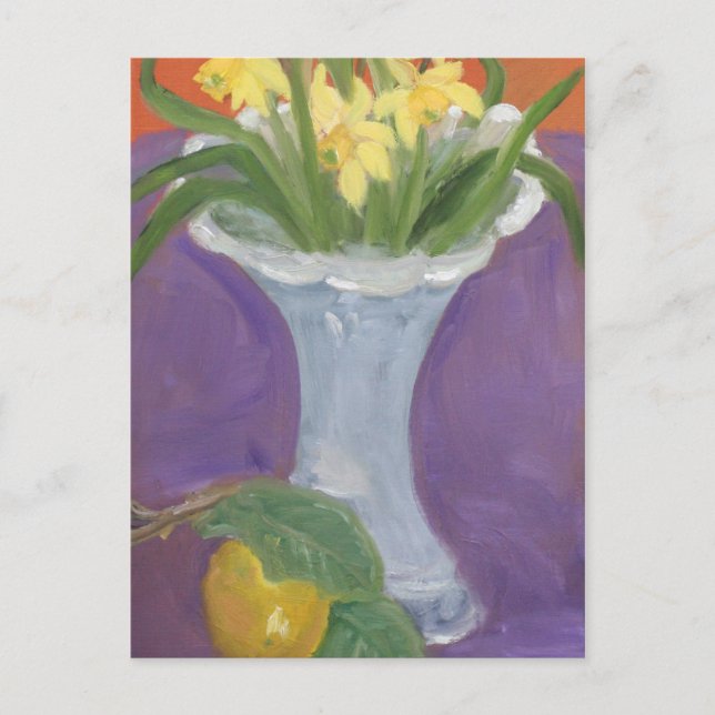LEMON OCH DAFFODILER VYKORT (Framsida)