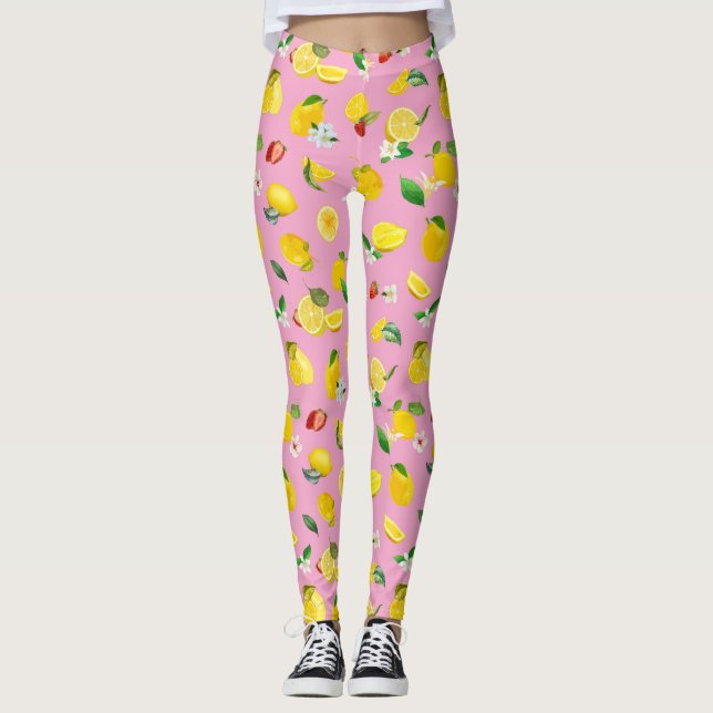 Lemon och jordgubbsbär 1 leggings (Framsida)