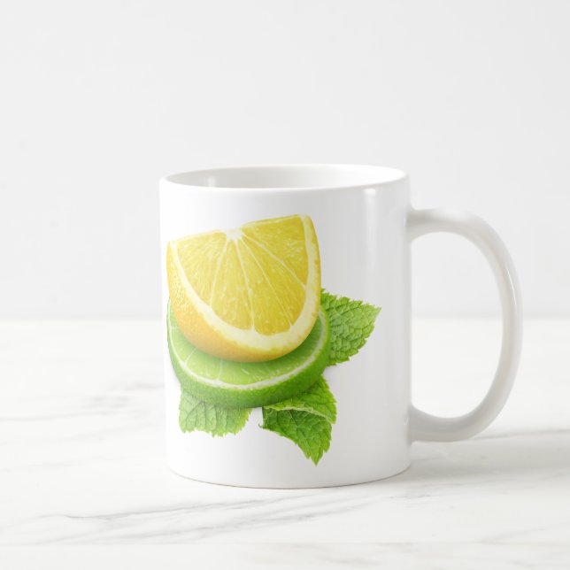 Lemon- och kalkskivor kaffemugg (Höger)