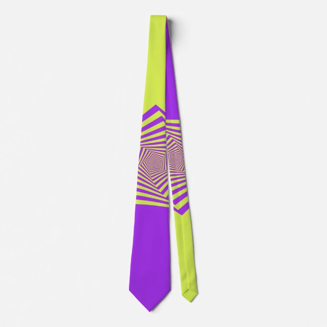 Lemon och Lilac Spiral Neck Tie Slips (Framsida)
