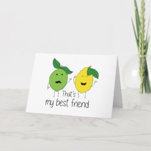 Lemon och Lime Best Friends BFF Lemon Art Besties Kort