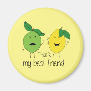 Lemon och Lime Best Friends BFF Lemon Art Besties Magnet