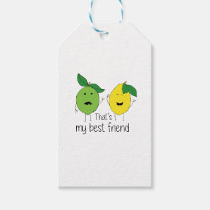 Lemon och Lime Best Friends BFF Lemon Art Besties Presentetikett