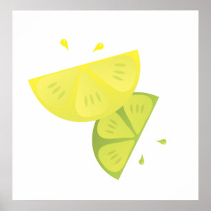 Lemon och Lime Burst Poster