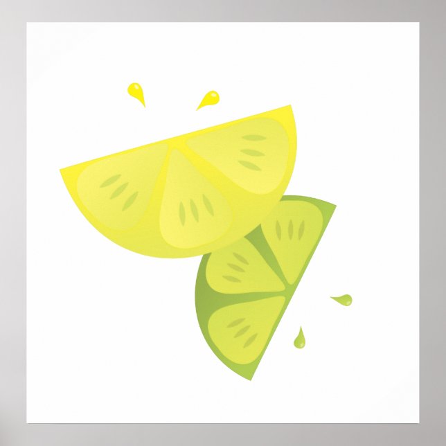 Lemon och Lime Burst Poster (Framsidan)