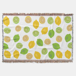 Lemon och Lime Mönster Filt