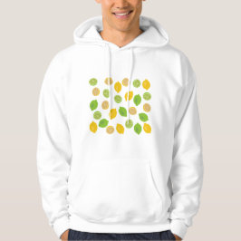 Lemon och Lime Mönster Hoodie