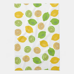 Lemon och Lime Mönster Kökshandduk