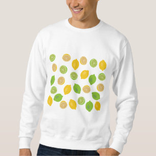 Lemon och Lime Mönster Lång Ärmad Tröja